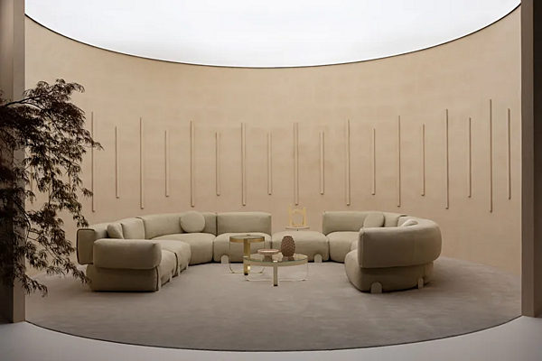 Divano angolare in tessuto Simposio Saba fabbrica SABA dall'Italia. Foto №14