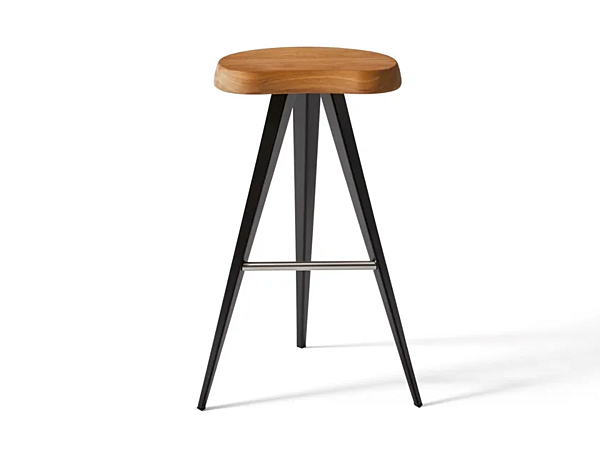 Sgabello in acciaio e legno con poggiapiedi Mexique CASSINA fabbrica CASSINA dall'Italia. Foto №7