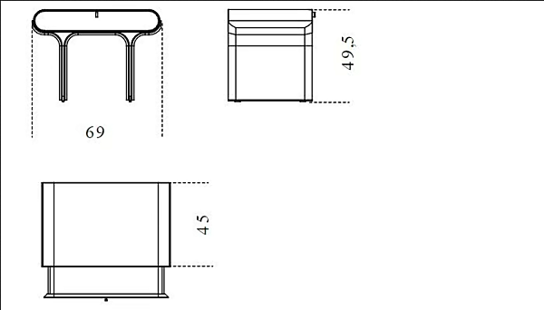 Комод прикроватный из кожи STAMI NIGHT Gallotti&Radice fabbrica Gallotti & Radice dall'Italia. Foto №2