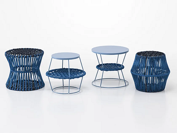 Tavolino da caffè rotondo in ferro con portamagazine integrato Ziggy Saba fabbrica SABA dall'Italia. Foto №3