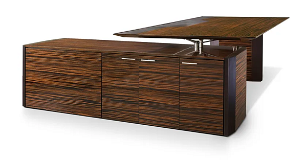 Scrivania executive in legno a forma di L con cassetti I 4 Mariani De Symetria fabbrica i 4 Mariani dall'Italia. Foto №3