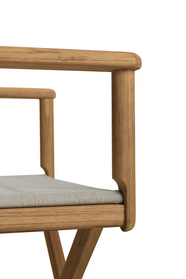 Sedia pieghevole in teak con braccioli Kristalia Director Stria 05STR01 fabbrica Kristalia dall'Italia. Foto №3