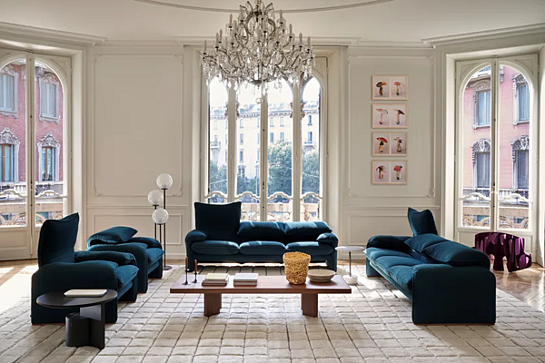 Divano a tre posti con schienale imbottito CASSINA Maralunga 675 fabbrica CASSINA dall'Italia. Foto №5