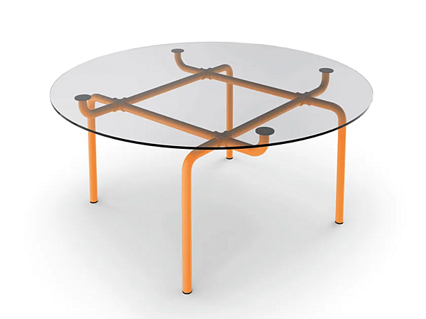 Tavolo rotondo in vetro temperato CASSINA collezione Edison fabbrica CASSINA dall'Italia. Foto №1