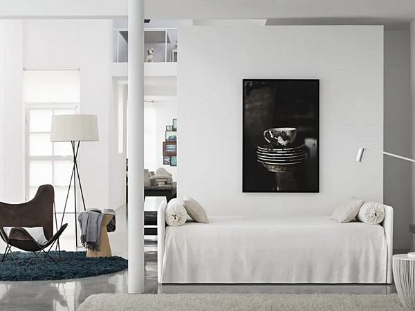 Divano letto in tessuto con copertura removibile Flou Duetto fabbrica Flou dall'Italia. Foto №15