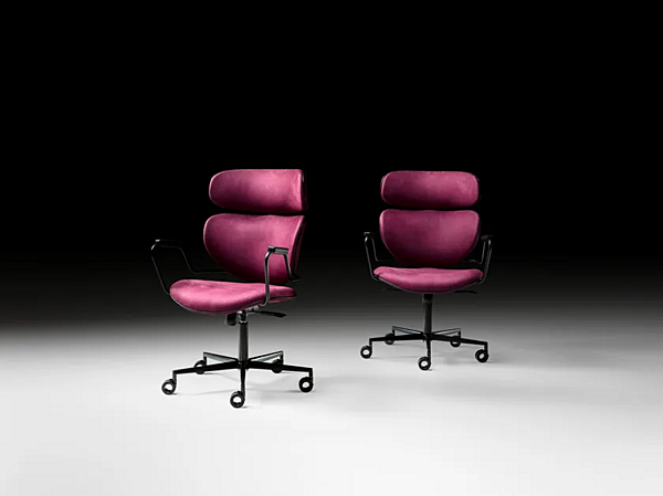 Sedia da ufficio con braccioli in nabuk Black Tie Asia Office ASI10OF fabbrica Black Tie dall'Italia. Foto №3