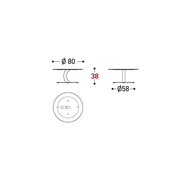 Tavolino laterale rotondo in acciaio collezione Flexion VARASCHIN fabbrica VARASCHIN dall'Italia. Foto №4