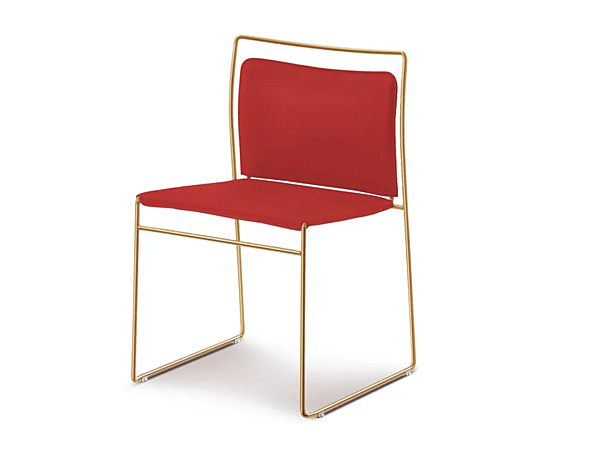 Sedia impilabile in metallo con base a pattini Tulu CASSINA fabbrica CASSINA dall'Italia. Foto №1