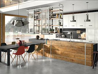 Cucina moderna con isola e maniglie Brera 76 MARCHI GROUP fabbrica MARCHI CUCINE dall'Italia