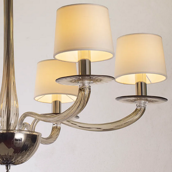 Светильник из муранского стекла SERENADE MULTIFORME LP0370-8-F4V fabbrica MULTIFORME dall'Italia. Foto №4