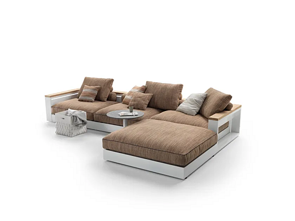 Divano angolare da giardino con chaise longue in tessuto FLEXFORM Freeport fabbrica FLEXFORM dall'Italia. Foto №4