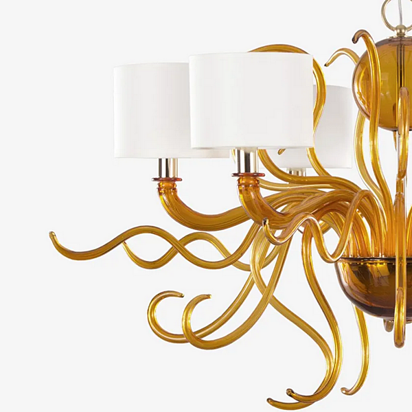 Светильник из муранского стекла ручной работы TOURBILLON MULTIFORME LP0505-6-A2 fabbrica MULTIFORME dall'Italia. Foto №5