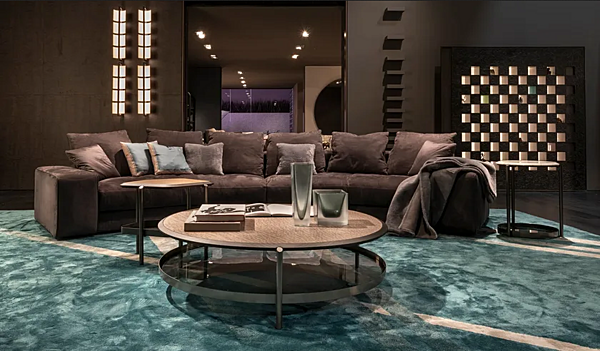 Divano curvo in tessuto GIORGETTI Skyline fabbrica GIORGETTI dall'Italia. Foto №2