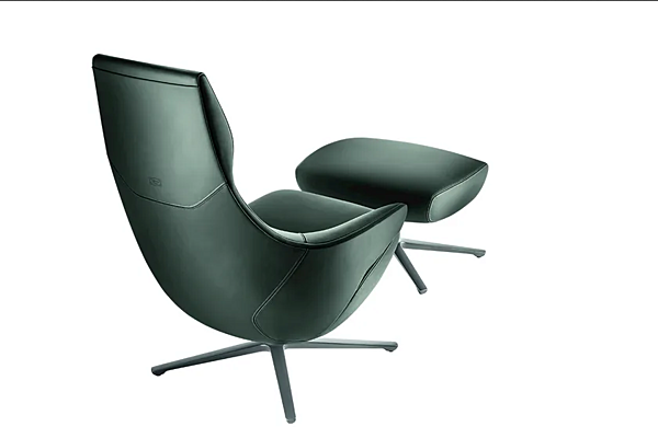 Poltrona bergère con base a 4 razze Jay Lounge Poltrona Frau fabbrica POLTRONA FRAU dall'Italia. Foto №2