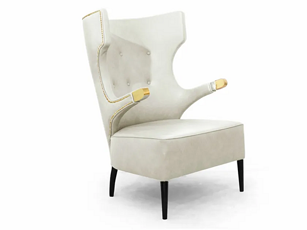 Poltrona in pelle imbottita con braccioli Sika BRABBU fabbrica BRABBU dall'Italia. Foto №10