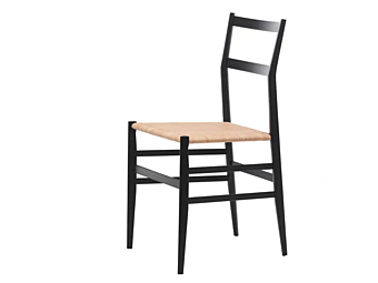 Sedia in legno con schienale imbottito CASSINA 699 Superleggera