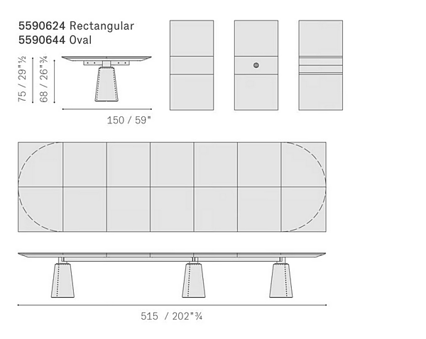 Tavolo rettangolare in pelle con gestione cavi POLTRONA FRAU MESA DUE fabbrica POLTRONA FRAU dall'Italia. Foto №5