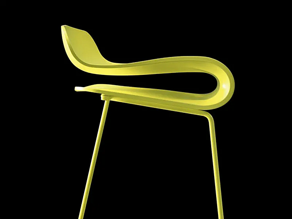 Sgabello in materiale sintetico con base a slitta Kristalia BCN fabbrica Kristalia dall'Italia. Foto №11
