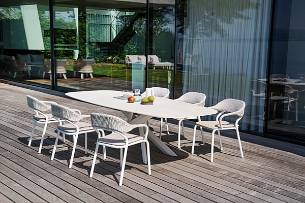 Tavolo rettangolare da giardino in alluminio verniciato a polvere VARASCHIN collezione System Star 244S1, 244S2E, 244S3, 244S4, 244S5E fabbrica VARASCHIN dall'Italia. Foto №7