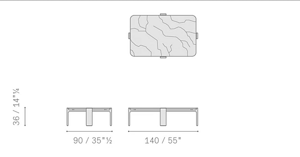 Tavolino da caffè quadrato in vetro POLTRONA FRAU DUO fabbrica POLTRONA FRAU dall'Italia. Foto №9