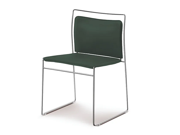 Sedia impilabile in metallo con base a pattini Tulu CASSINA fabbrica CASSINA dall'Italia. Foto №2