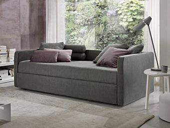 Divano letto in tessuto con schienale imbottito Duomo Design Monos