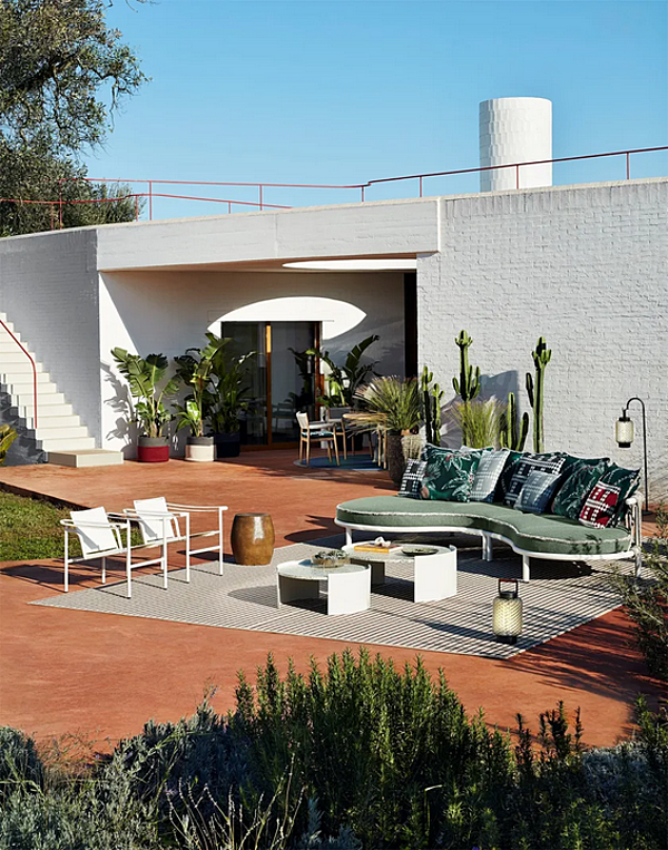Divano modulare da giardino in tessuto CASSINA TRAMPOLINE fabbrica CASSINA dall'Italia. Foto №8