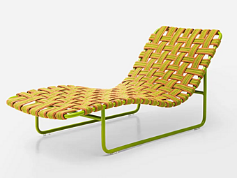 Lettino prendisole in alluminio verniciato PAOLA LENTI Baleari