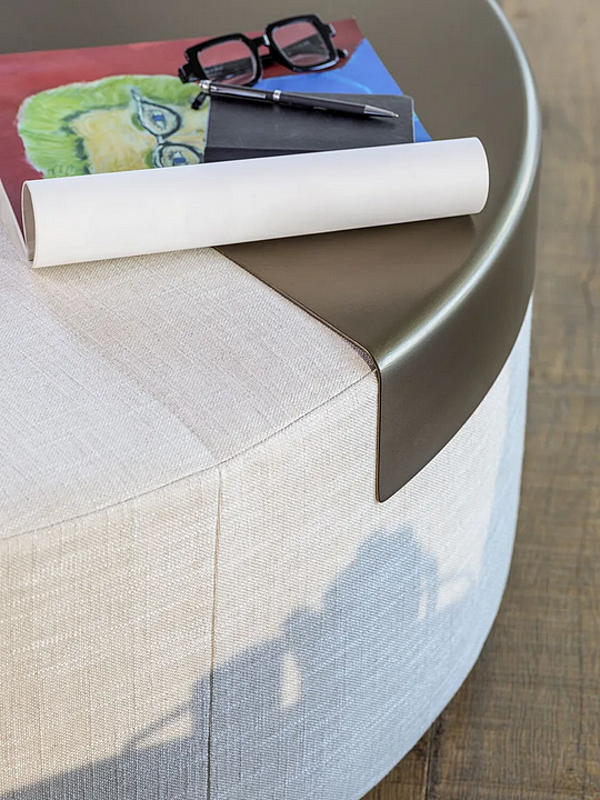 Pouf tondo in tessuto Moon Flou fabbrica Flou dall'Italia. Foto №5