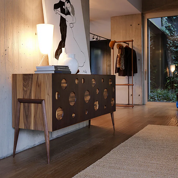 Credenza in noce con ante DALE LAUTA CERCHIO A 156 fabbrica DALE dall'Italia. Foto №3