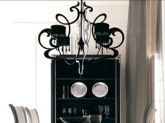 Lampadario in metallo e vetro CORTEZARI collezione Zoe