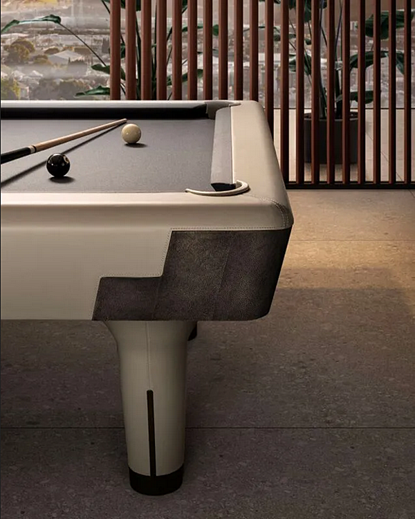 Tavolo da biliardo in legno massello rivestito in pelle Roger I 4 Mariani fabbrica i 4 Mariani dall'Italia. Foto №3