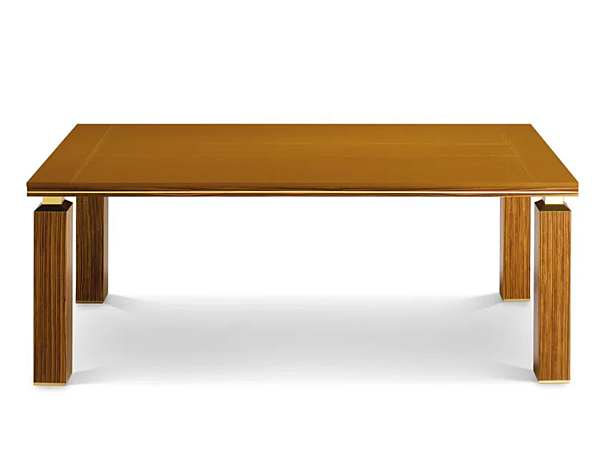Tavolo quadrato in legno con piano in pelle ARES i 4 Mariani fabbrica i 4 Mariani dall'Italia. Foto №1