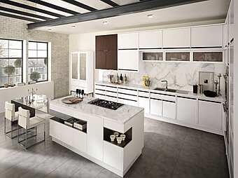 Cucina con isola e maniglie integrate ASTER CUCINE Timeline