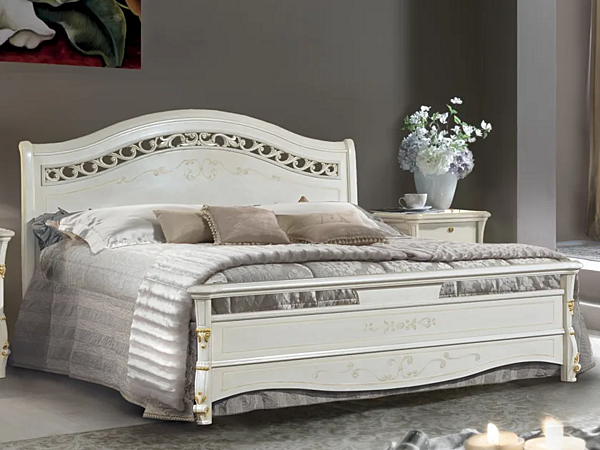 Letto matrimoniale in legno con testiera imbottita CASA +39 DIAMANTE 2103, 2104 fabbrica CASA +39 dall'Italia. Foto №1