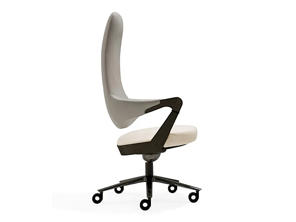 Poltrona direzionale in pelle con braccioli e base a 5 razze GIORGETTI SPRINGER 52840, 52841, 52845, 52846 fabbrica GIORGETTI dall'Italia. Foto №1