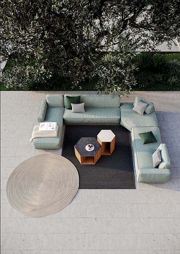 Divano modulare a tre posti in tessuto giardino Atmosphera Laguna 30 LA.MD30, LA.MD31, LA.MD32 fabbrica ATMOSPHERA dall'Italia. Foto №5