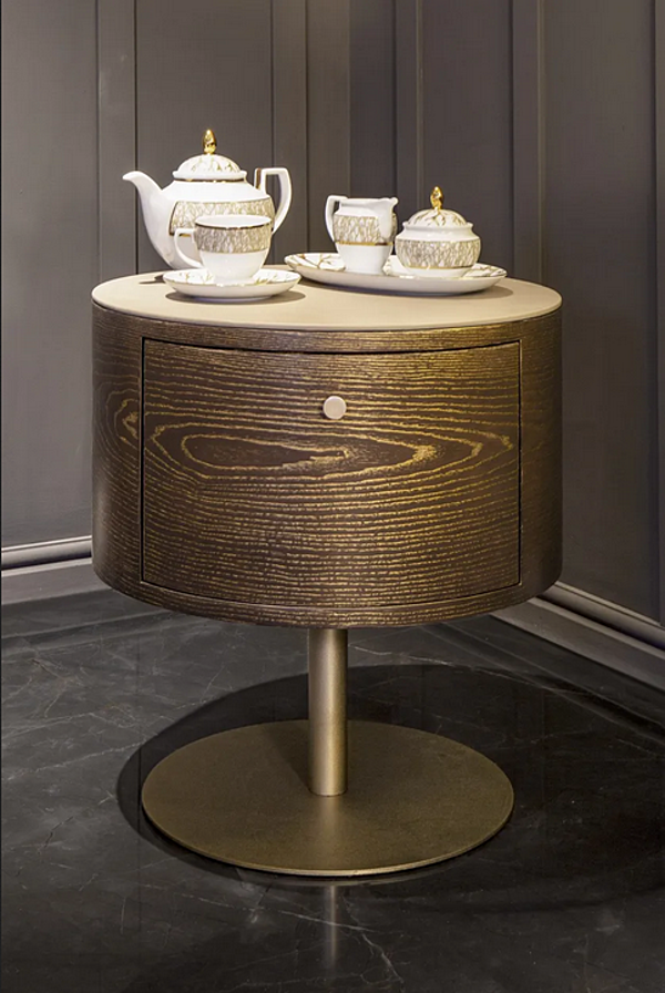 Tavolino da notte rotondo in frassino FORMITALIA COLLEZIONE OVERSEAS fabbrica FORMITALIA dall'Italia. Foto №5