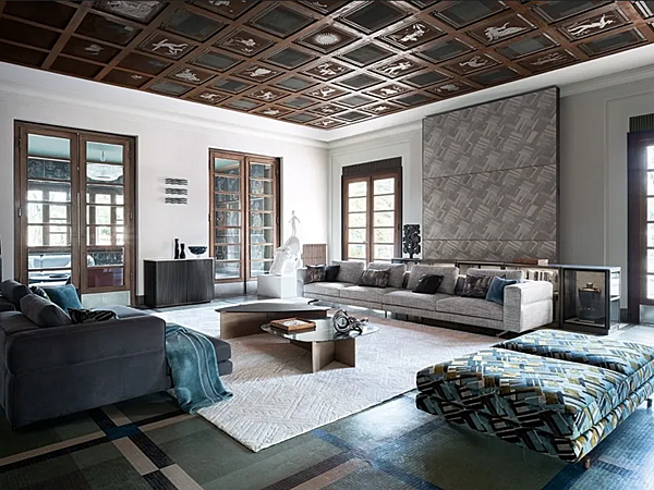 Divano a due posti in tessuto o pelle Soho GIORGETTI fabbrica GIORGETTI dall'Italia. Foto №3
