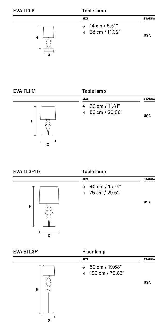 Lampada Da Terra MASIERO (EMME PI LIGHT) eva Stl3+1 fabbrica MASIERO (EMME PI LIGHT) dall'Italia. Foto №5