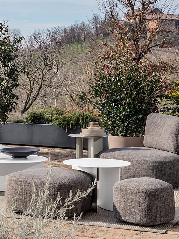 Pouf con rivestimento sfoderabile in tessuto Pierre Flou fabbrica Flou dall'Italia. Foto №12