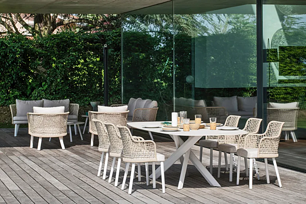 Tavolo rettangolare da giardino in alluminio verniciato a polvere VARASCHIN collezione System Star 244S1, 244S2E, 244S3, 244S4, 244S5E fabbrica VARASCHIN dall'Italia. Foto №13
