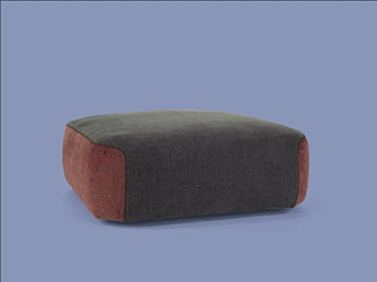 Pouf in tessuto imbottito Franklin Borzalino fabbrica Borzalino dall'Italia