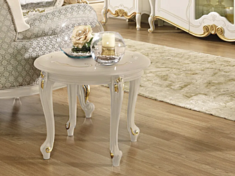 Tavolino da caffè rotondo in legno CASA +39 La Fenice 1215/1615