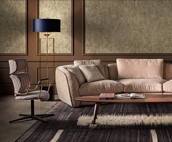 Sedia girevole in tessuto con base a 4 razze Black Tie Asia ASI10SW fabbrica Black Tie dall'Italia. Foto №3