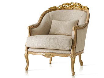 Poltrona in velluto con braccioli A.R. Arredamenti Harmony 337 fabbrica A.R.ARREDAMENTI SRL dall'Italia