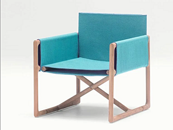 Sedia pieghevole da giardino con braccioli in tessuto PAOLA LENTI PORTOFINO B95B