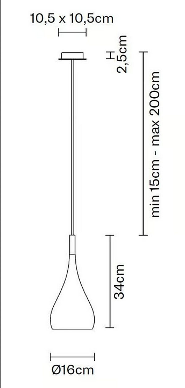 Lampada a sospensione in metallo Bijou Fabbian fabbrica Fabbian dall'Italia. Foto №8
