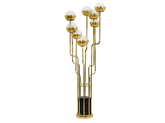 Lampada da terra in ottone Niku BRABBU