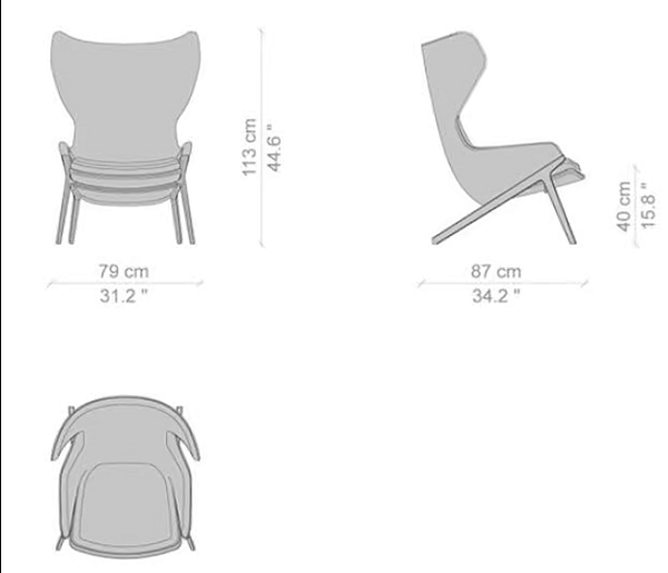 Poltrona in tessuto con poggiatesta CASSINA P22 fabbrica CASSINA dall'Italia. Foto №5